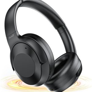 Noise Cancelling Headphones - 2024 Upgraded Wireless Over Ear Bluetooth Headphones Comfort Fit, 100H Playtime, Deep Bass, Active Noise Canceling, Crystal Clear Calls for Travel/Home/Office - Black