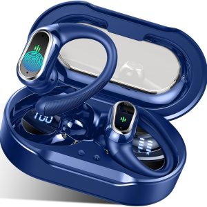 Wireless Earbuds Bluetooth Headphones, Bluetooth 5.3 Stereo Over Ear Buds,Noise Cancelling Mic, IP7 Waterproof Headset for Workout/Running